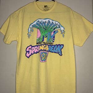 Mtv Spring Break 91 Yellow Men’s T-Shirt Size L